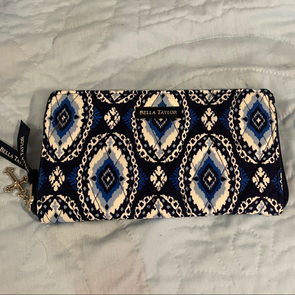 Bella Taylor Blue Patterned wallet